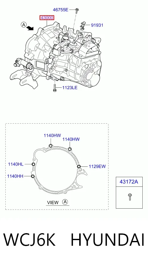 Mechaniczna skrzynia biegów w komplecie WCJ6K Hyundai/Kia