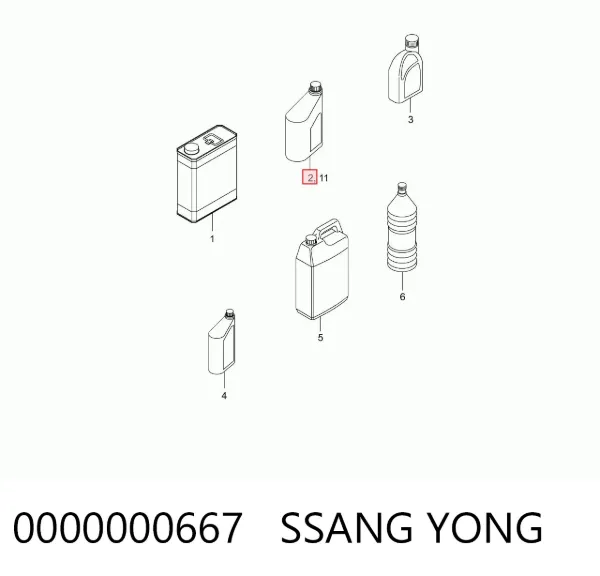 Olej przekładniowy 0000000667 Ssang Yong
