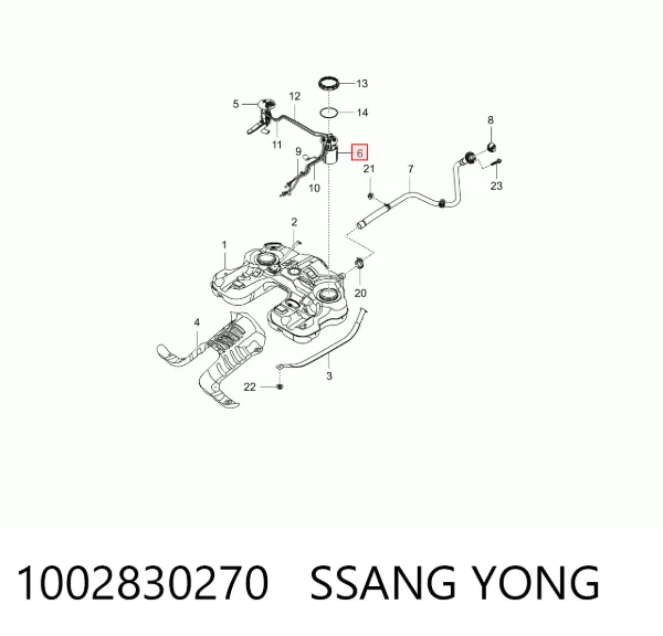 Pompa paliwa elektryczna zanurzeniowa 1002830270 Ssang Yong