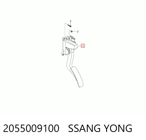 Pedał przyspieszenia (gazu) 2055009100 Ssang Yong