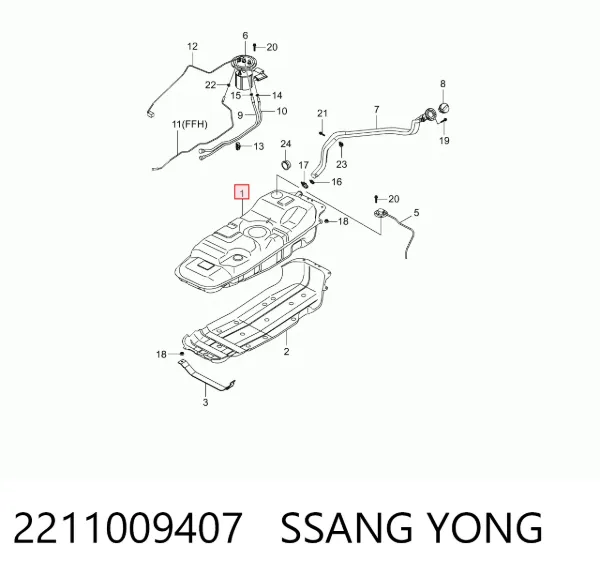 Zbiornik paliwa SsangYong Kyron 
