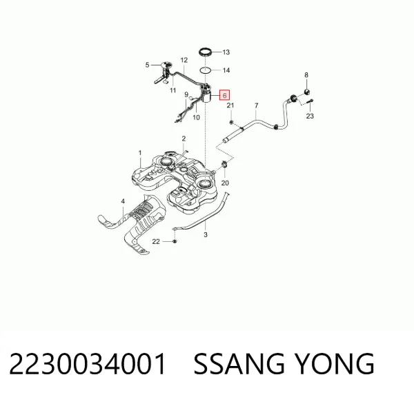 Pompa paliwa elektryczna zanurzeniowa 2230034001 Ssang Yong