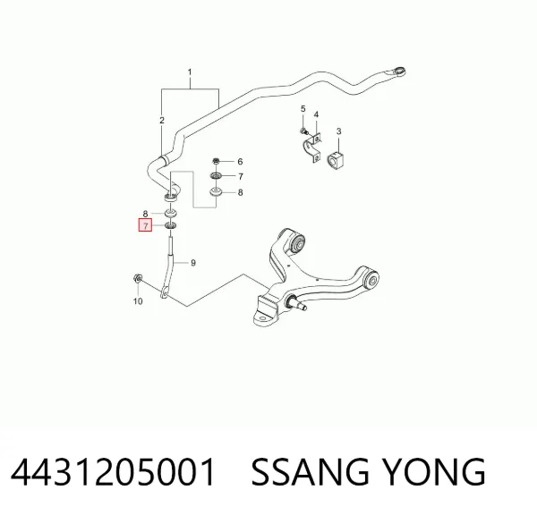 Łącznik stabilizatora tylnego 4431205001 Ssang Yong