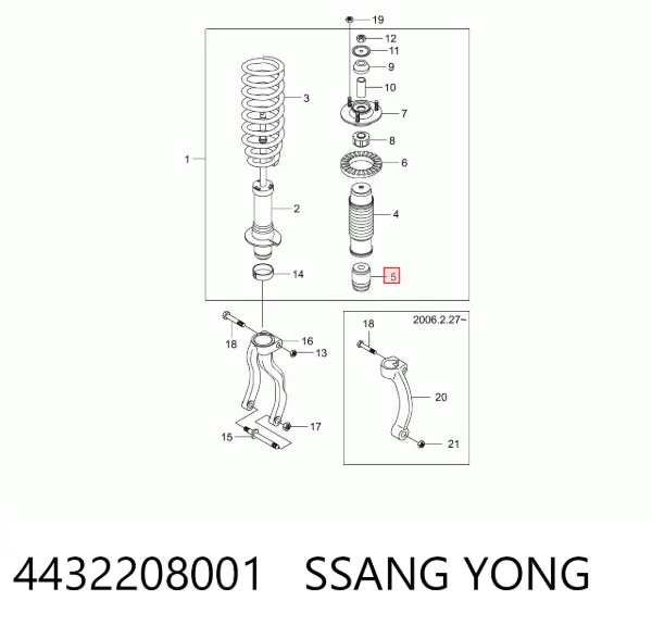 Odbój amortyzatora przedniego 4432208001 Ssang Yong