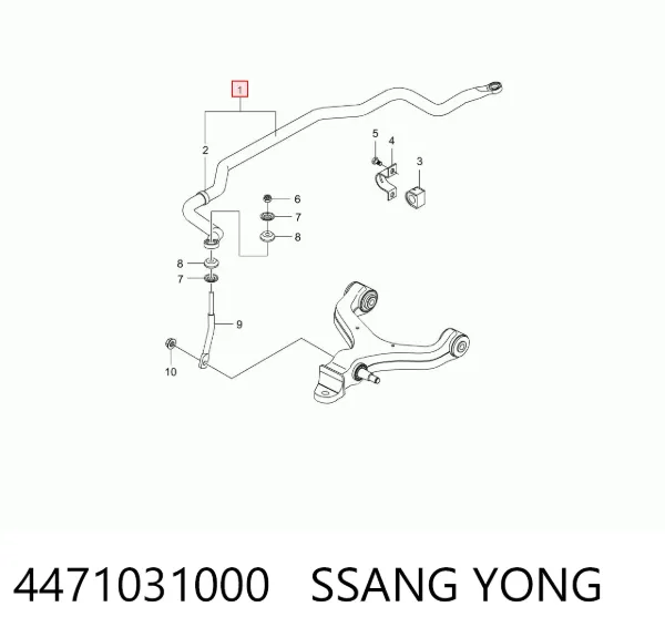 Stabilizator przedni SsangYong Actyon CJ