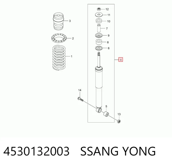 Amortyzator tylny SsangYong Actyon SPORTS