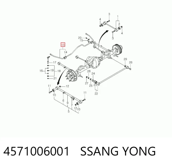 Stabilizator tylny SsangYong Rexton I