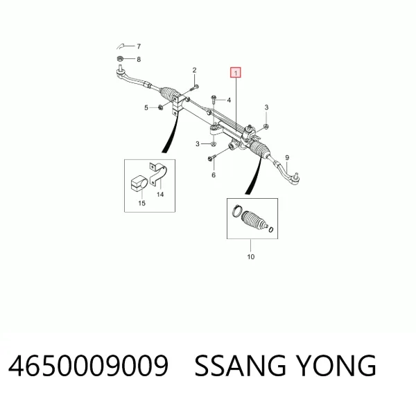 Listwa kierownicza (maglownica) 4650009009 Ssang Yong