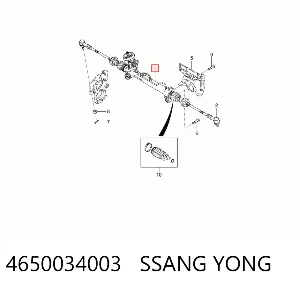 Listwa kierownicza (maglownica) SsangYong Korando C