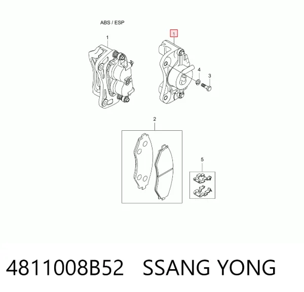 Zacisk hamulcowy przedni lewy 4811008B52 Ssang Yong