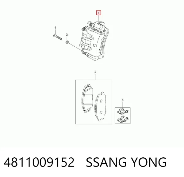 Zacisk hamulcowy przedni lewy 4811009152 Ssang Yong