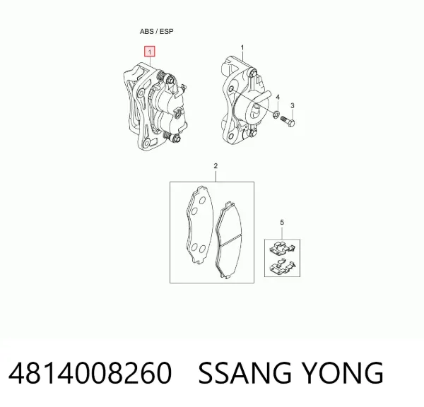 Zacisk hamulcowy przedni prawy 4814008260 Ssang Yong