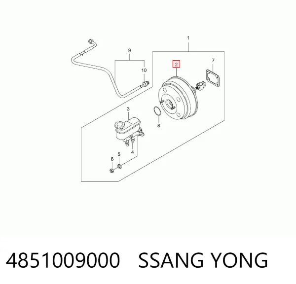 Wzmacniacz próżniowy hamulców SsangYong Kyron 