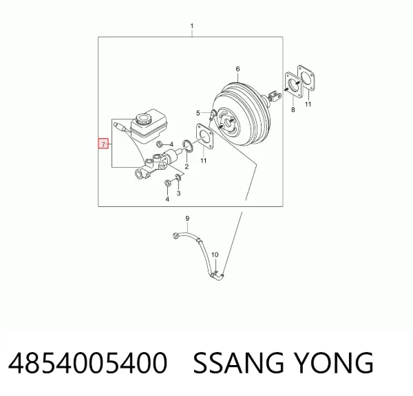 Główny cylinder hamulców SsangYong Musso FJ