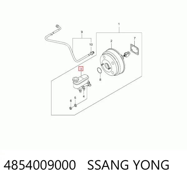 Główny cylinder hamulców SsangYong Actyon CJ