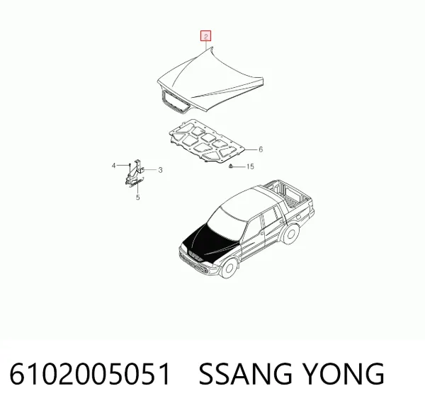 Maska silnika SsangYong Musso FJ
