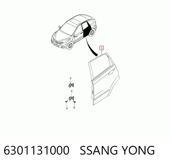 Drzwi tylne lewe SsangYong Actyon CJ