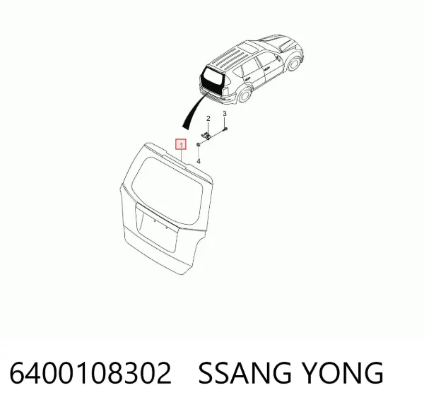 Drzwi tylne (bagażnika 3/5) SsangYong Rexton I
