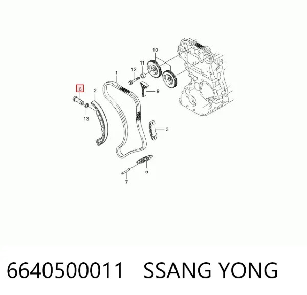 Napinacz łańcucha rozrządu 6640500011 Ssang Yong