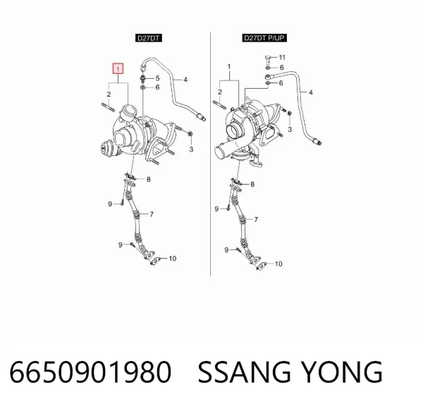 Turbina 6650901980 Ssang Yong
