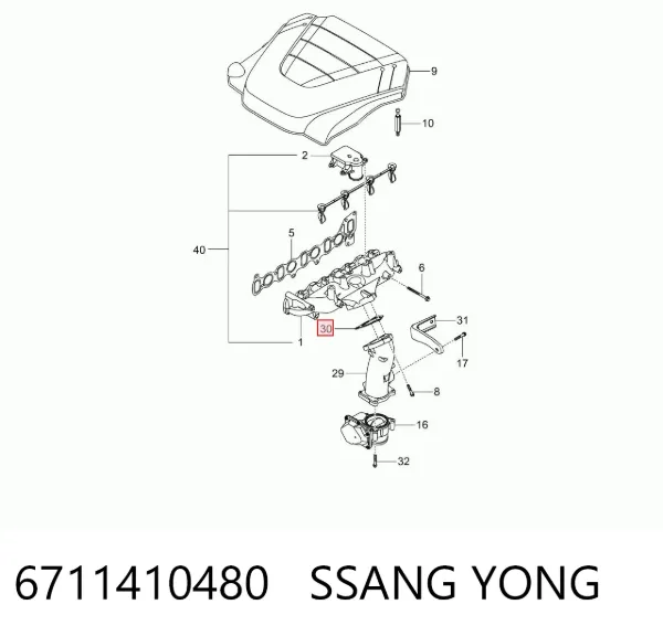 Uszczelka kolektora ssącego SsangYong Actyon 