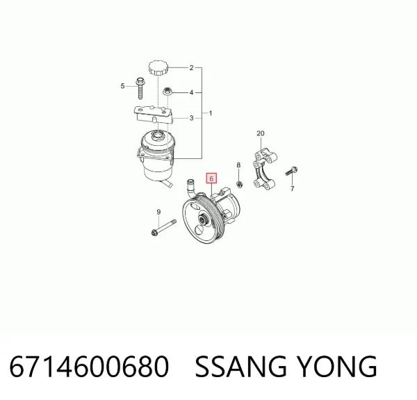 Pompa wspomagania hydraulicznego kierownicy SsangYong Actyon 