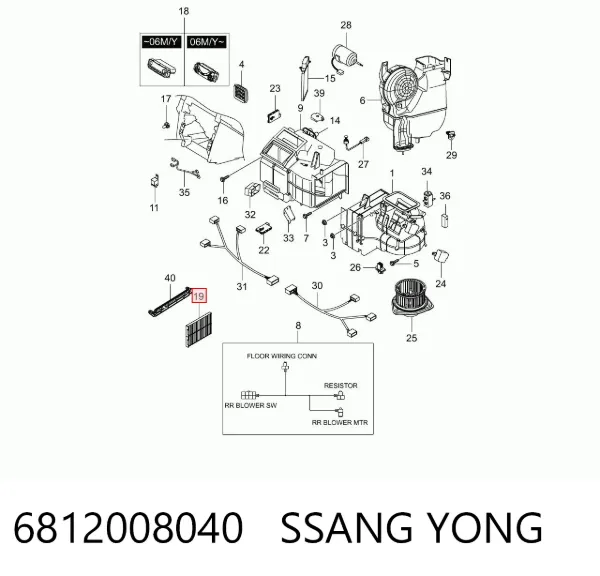 Filtr kabiny 6812008040 Ssang Yong