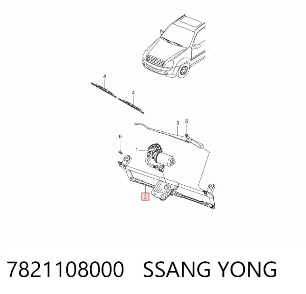 Mechanizm wycieraczek SsangYong Rexton I