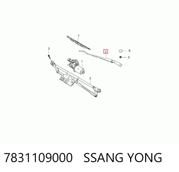Ramię wycieraczki szyby przedniej SsangYong Actyon CJ