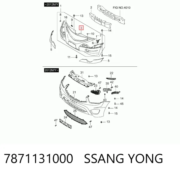 Zderzak przedni SsangYong Actyon CJ
