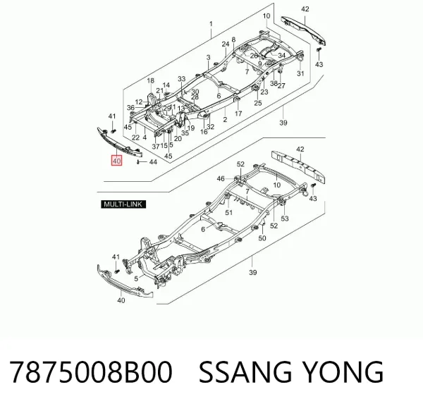 Wzmocnienie zderzaka przedniego SsangYong Rexton I