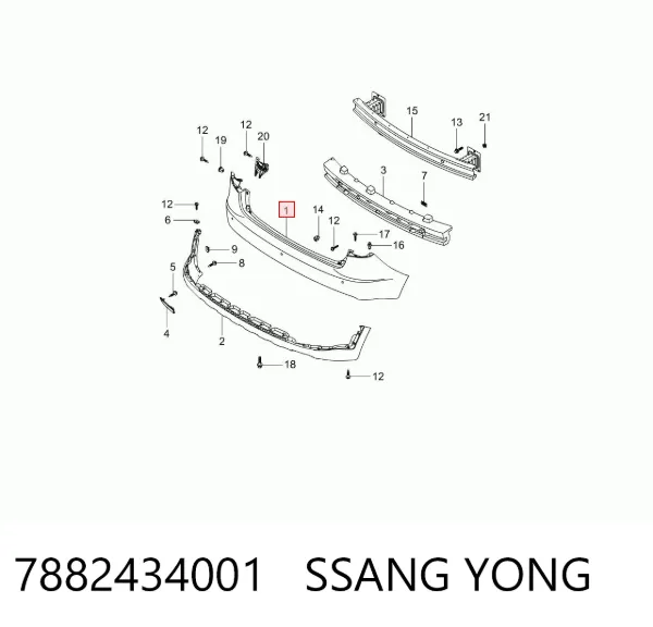 Zderzak tylny SsangYong Actyon 