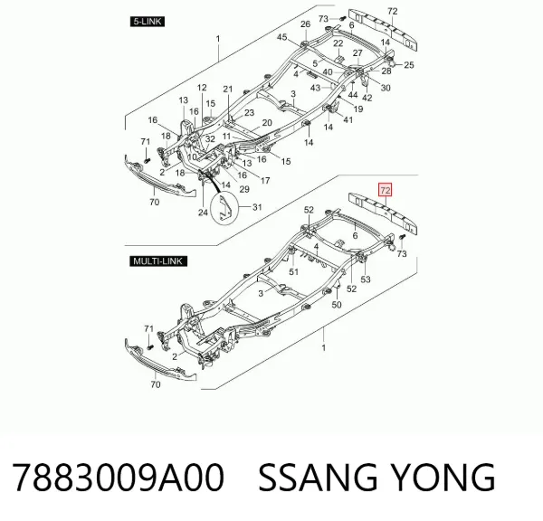 Wzmocnienie zderzaka tylnego SsangYong Kyron 