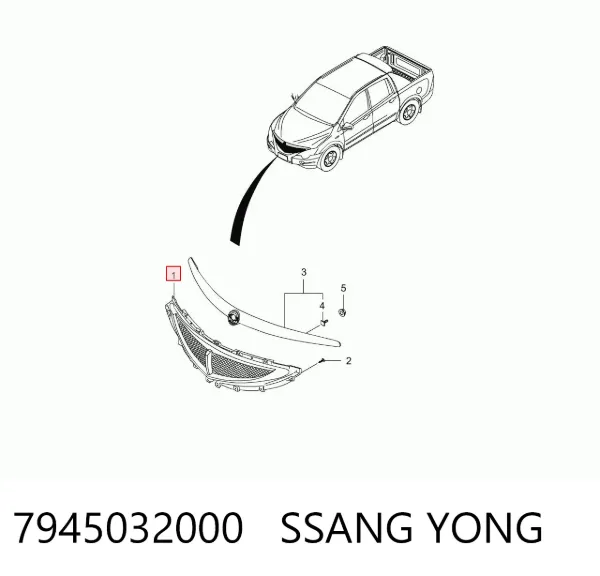 Atrapa chłodnicy SsangYong Actyon SPORTS