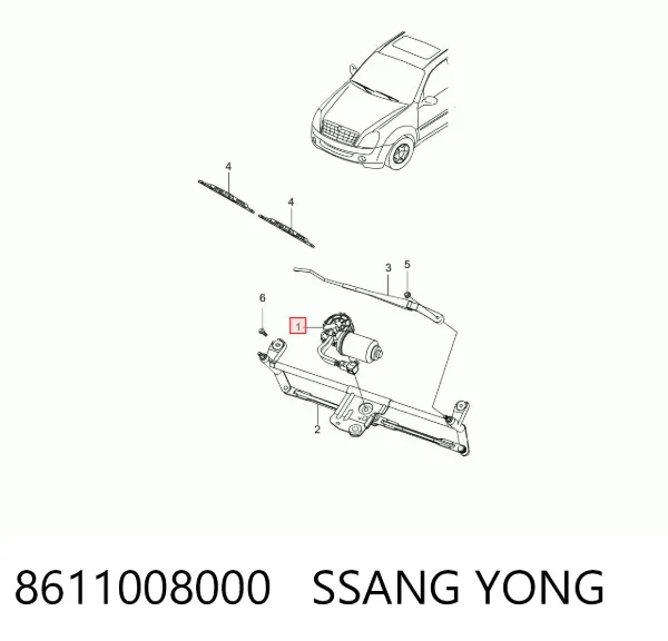 Silniczek wycieraczki szyby przedniej 8611008000 Ssang Yong