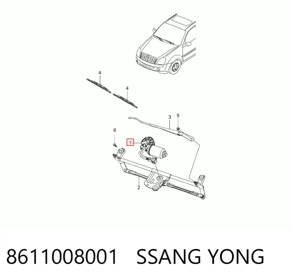 Silniczek wycieraczki szyby przedniej 8611008001 Ssang Yong