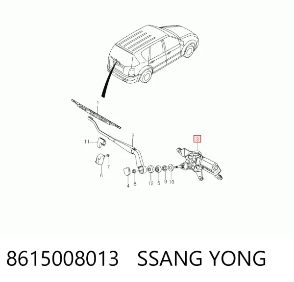 Silniczek wycieraczki tylnej szyby 8615008013 Ssang Yong