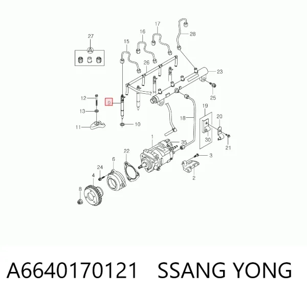 Wtryskiwacz paliwa A6640170121 Ssang Yong