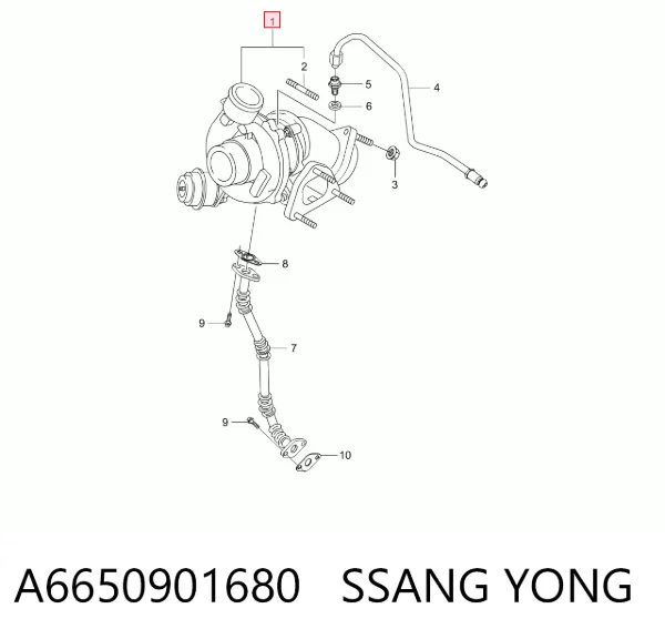 Turbina A6650901680 Ssang Yong