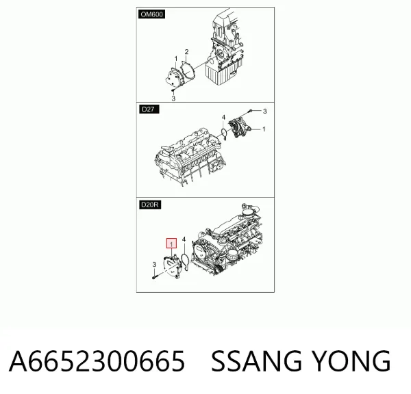 Pompa podciśnienia A6652300665 Ssang Yong