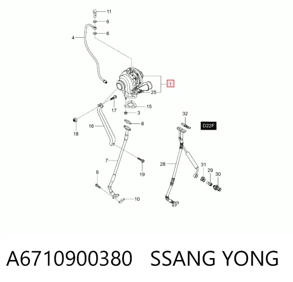 Turbina A6710900380 Ssang Yong
