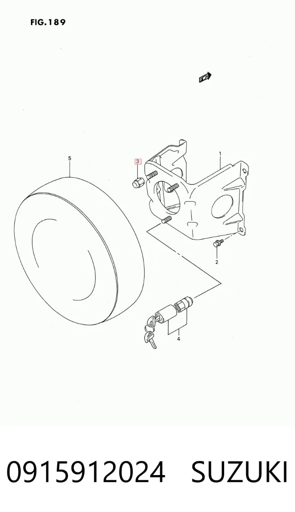 Nakrętka koła 0915912024 Suzuki