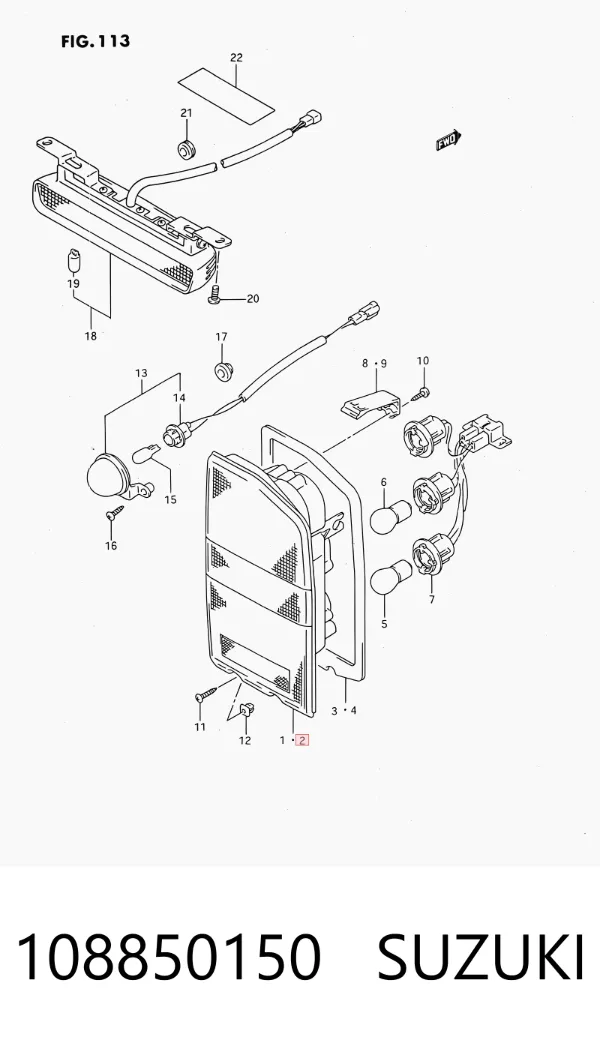 Lampa zespolona tylna lewa Suzuki Vitara ETJA