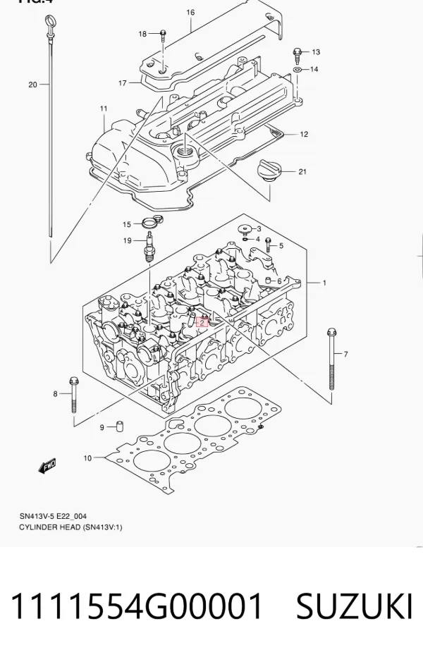 Prowadnica zaworu 1111554G00001 Suzuki