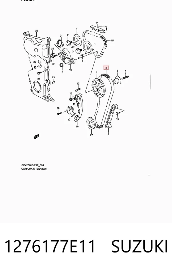 Łańcuch rozrządu 1276177E11 Suzuki