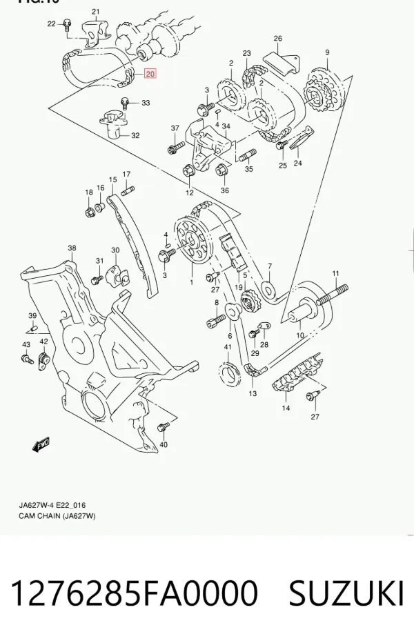 Łańcuch rozrządu prawy 1276285FA0000 Suzuki