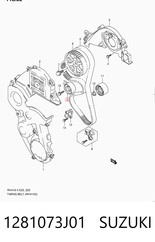 Rolka napinacza paska rozrządu 1281073J01 Suzuki