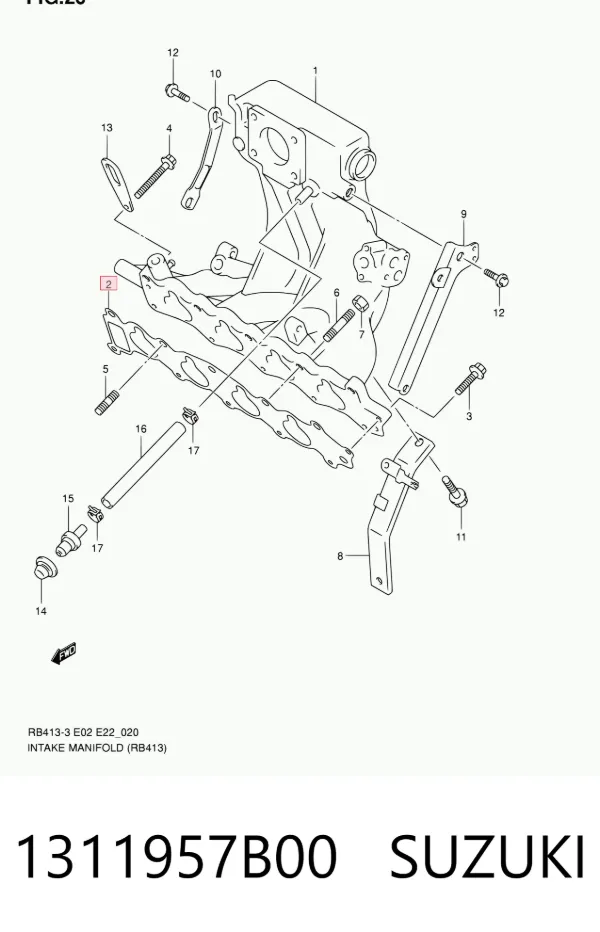 Uszczelka kolektora ssącego Suzuki Baleno EG