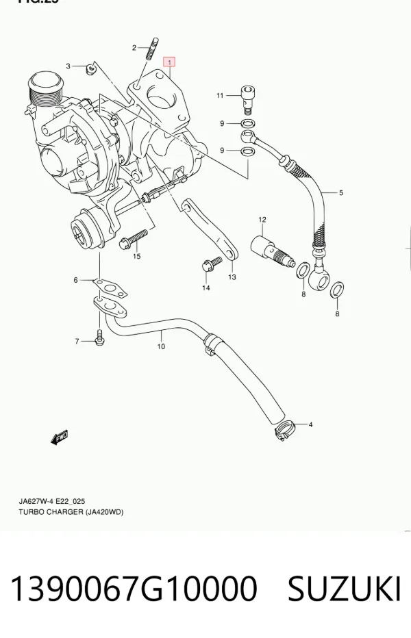 Turbina 1390067G10000 Suzuki