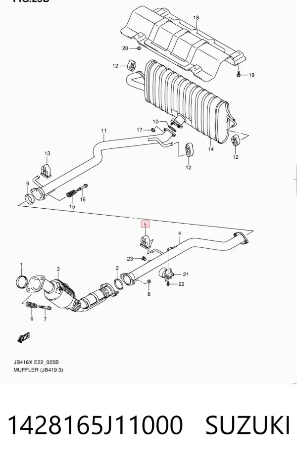 Poduszka mocowania tłumika 1428165J11000 Suzuki